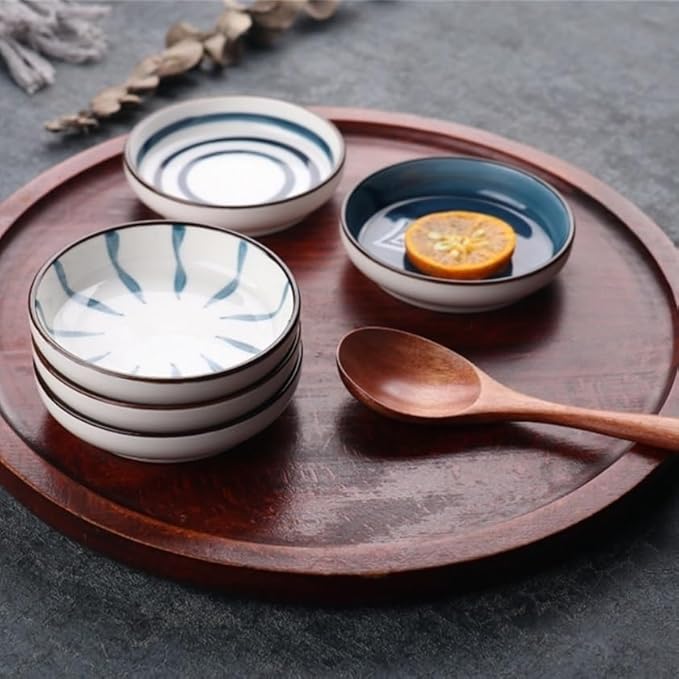 Sauce Dish Ceramic Sauce Dish Sauce Dipping Bowls Appetizer Plates Side Dishes Serving Dish, Seasoning Dishes Snack Plate
