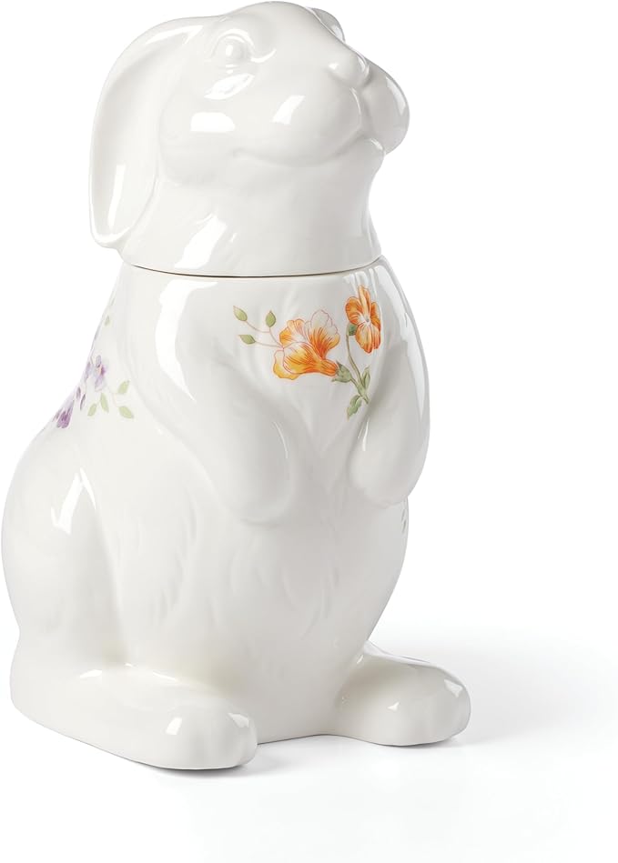 Lenox 893454 Butterfly Meadow Bunny Cookie Jar, Easter Serveware