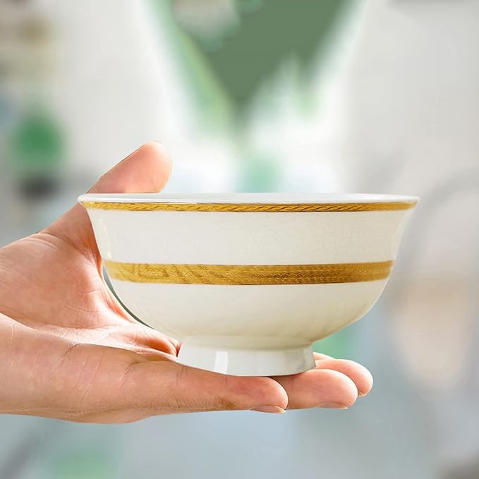 Gold Rim Ceramic Tableware Set Handmade Modern White China Ceramic Floral Tableware Set Suitable for Family Hotel Restaurant 60 Piece