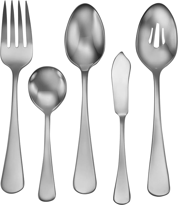 Liberty Tabletop Satin Annapolis 45 Piece Flatware set for 8 Made in USA