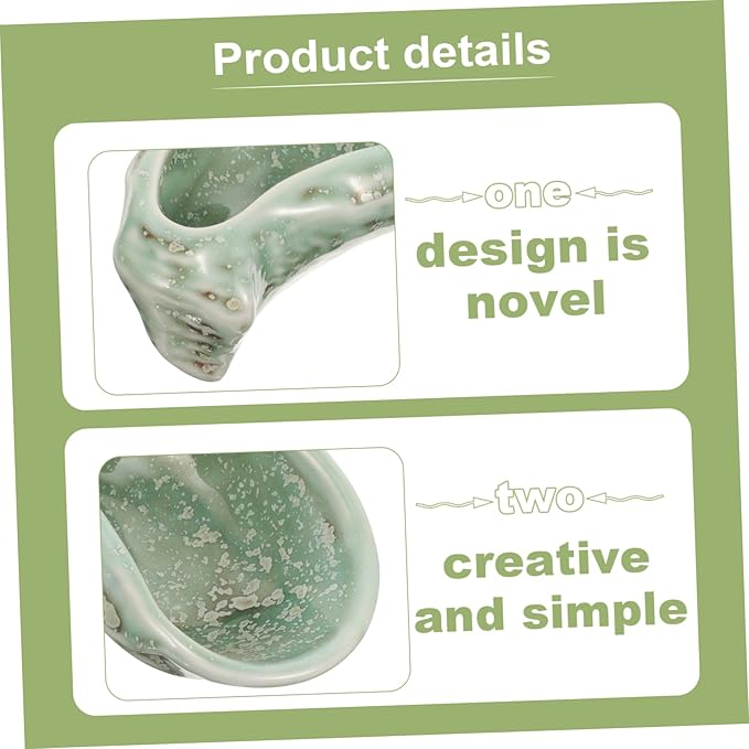 PRETYZOOM Oyster Shell Sushi Trays Ceramic Food Serving Plate Decorative Dinner Plates
