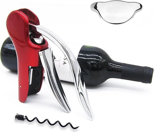 KAYCROWN Professional Zinc Alloy Power Wine Opener Corkscrew Built-in Foil Cutter Premium Lever Corkscrew Waiter Wine Opener Kit Bottle Opener