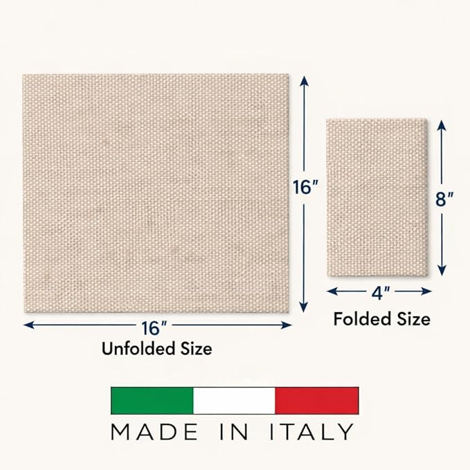 Made in Italy Linen-Feel Disposable Guest Towels - Premium Airlaid Cloth-Like Bathroom Napkins, Soft & Absorbent Luxury Hand Towels, Elegant Dinner Napkins for Parties