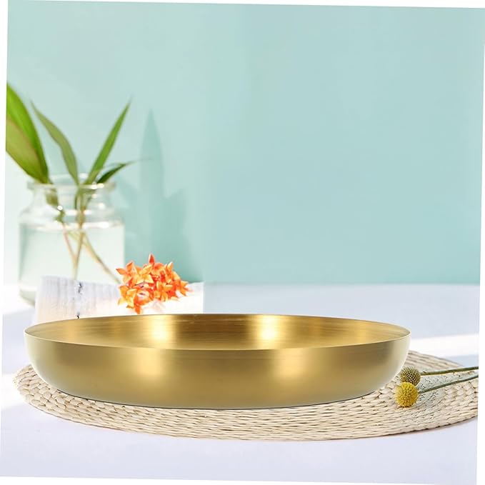 Cabilock Stainless Steel Serving Tray Large Steel Tray Steak Plate Sizzle Platter Food Serving Plate