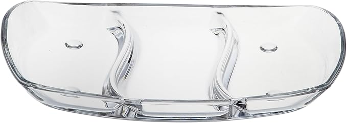 Prima Oblong 12" Glass Tray Set/2