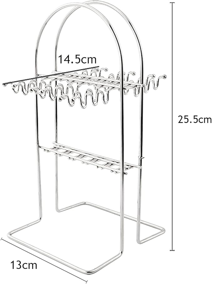 24piece Silverware Set with Hanging Holder, Stainless Steel Tableware Set With Cutlery Storage Rack, Decent Gift Box For Housewarming, Party, Dining - White Silver, set of 6