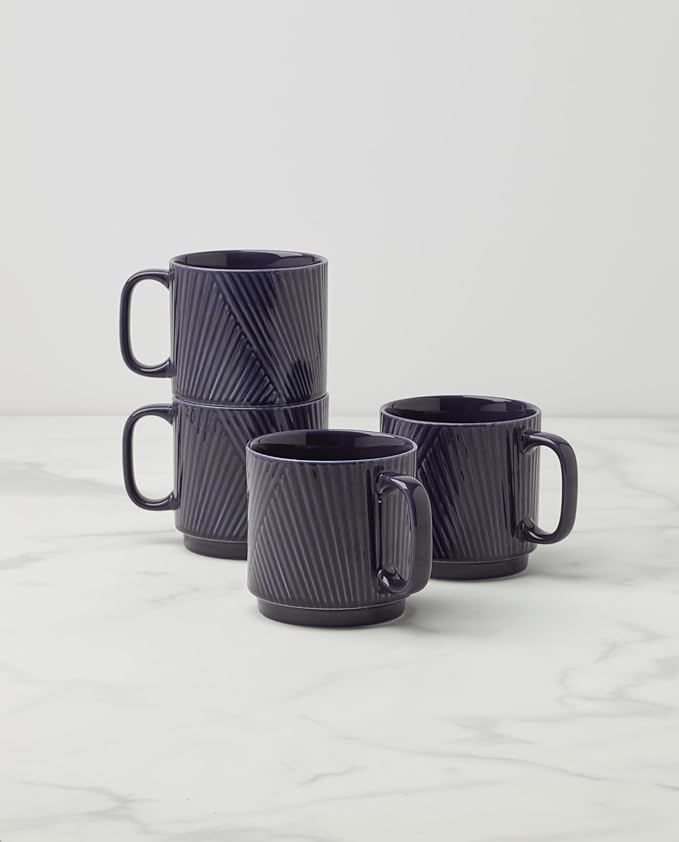 Lenox 898176 Modulus Mugs, Set Of 4, Nightshade