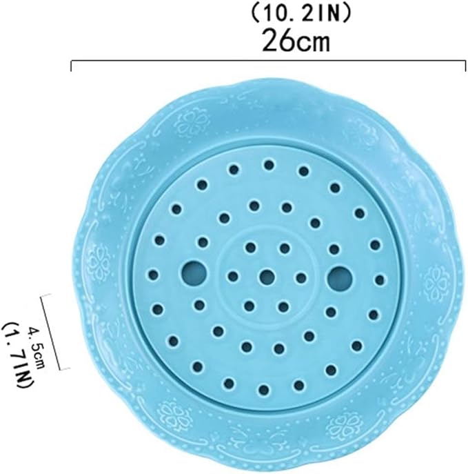 Snack Plate Ceramic Appetizer Snack Plate Drainage Plate Double Plate Fruit Plate Vegetable Plate Pastry Clapboard Plate Snack Tray (Color : B)
