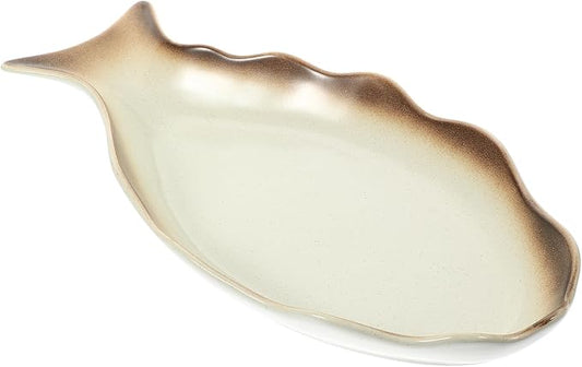 Zerodeko Ceramic Fish Platter for Home and Restaurant Use Elegant Fish-shaped Food Plate Ceramic Dinnerware for Sushi Snacks and Desserts for Parties and Gatherings