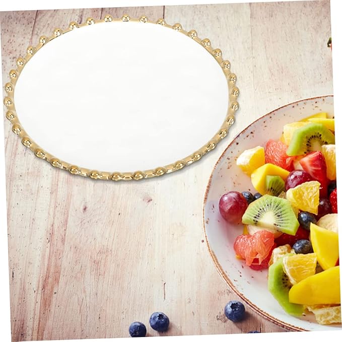 Ceramic Appetizer Plate White Porcelain Side Dish Plate for Party Family Restaurant Easy to Clean Dishwasher Safe
