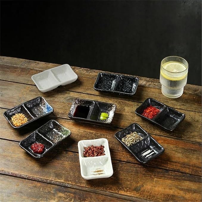 snack plate Ceramic Serving Platters Appetizer Trays Snack Dishes Divided Sauce for Restaurant Kitchen soup bowl