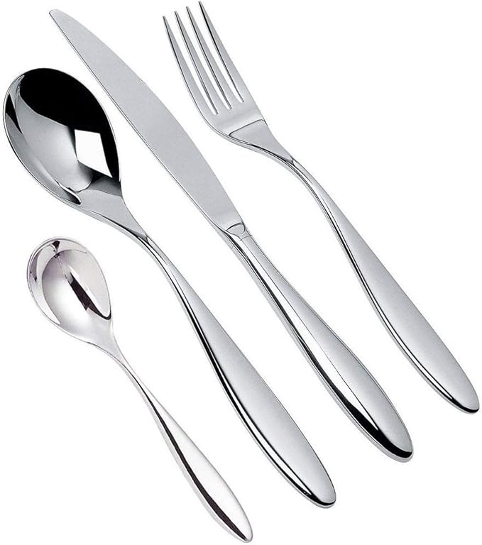 Alessi SG38S24 "Mami" 24 Piece Cutlery Gift Set, Silver
