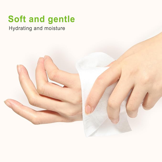 Hand Wipes Travel Size, 100 Pcs Individually Wrapped Wet Wipe Napkins for Wedding, Barbecue, Restaurant, Green Tea Scent