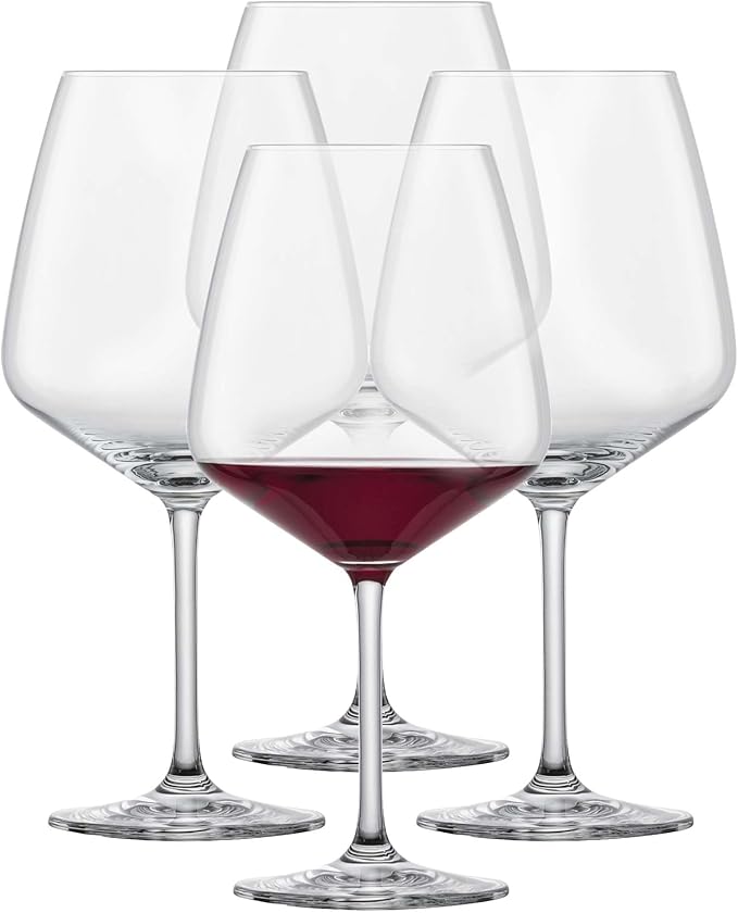 SCHOTT ZWIESEL Tulip Burgundy Red Wine Glass (Set of 4), Burgundy Glasses for Red Wine, Dishwasher-Safe Tritan Crystal Glasses, Made in Germany (26 Ounce)