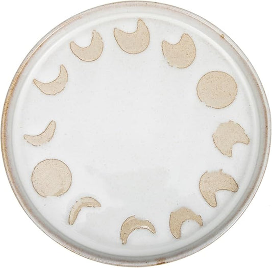 Ceramic Plate Vintage Stoneware Plate Round Serving Platter Decorative Serving Tray