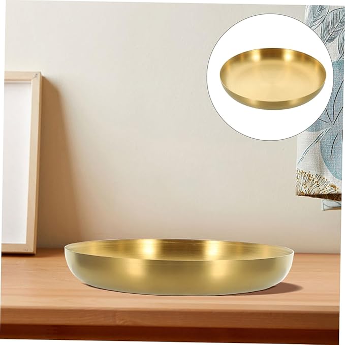 Cabilock Stainless Steel Serving Tray Large Steel Tray Steak Plate Sizzle Platter Food Serving Plate