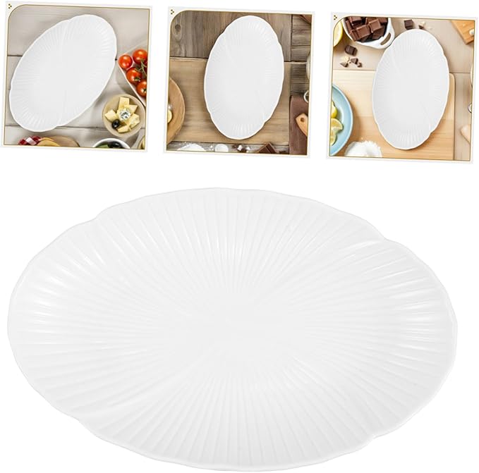 Ceramic Serving Plate Elegant Multi-purpose Dinnerware for Soup Salad Appetizers and Decorative Tabletop Use for Parties and Home Decor