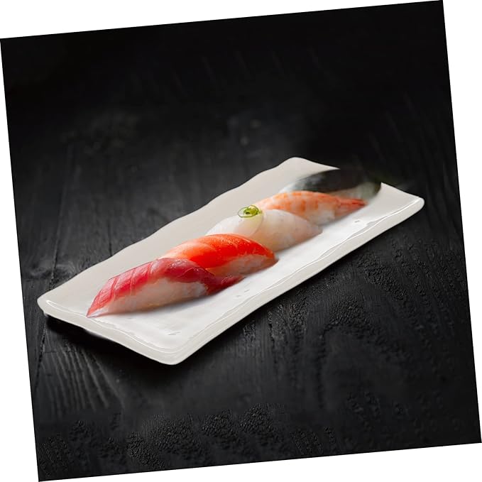 Ceramic Food Plate Elegant Rectangular Snack Tray Food Grade Kitchen Tableware for Home Restaurant Use Easy to Clean Beautiful Design for Desserts and Appetizers