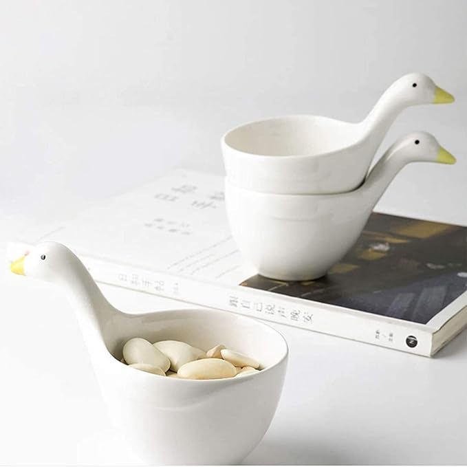 Beautiful Funny Duck Ssauce Dish- Kitchen Home Sushi Soy Dipping Bowl Appetizer Plates Ceramic Serving Dish Sauce Plates/4Pack