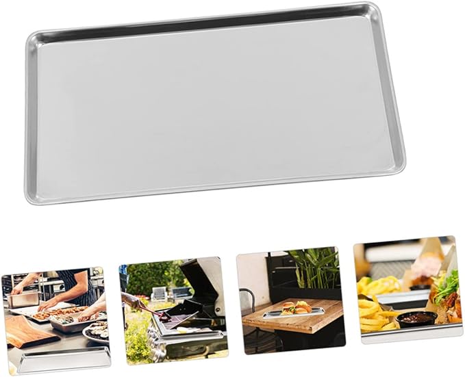 Alipis Rice Noodle Plate Cool Tray Steel Plate for Party Trays Serving Platters