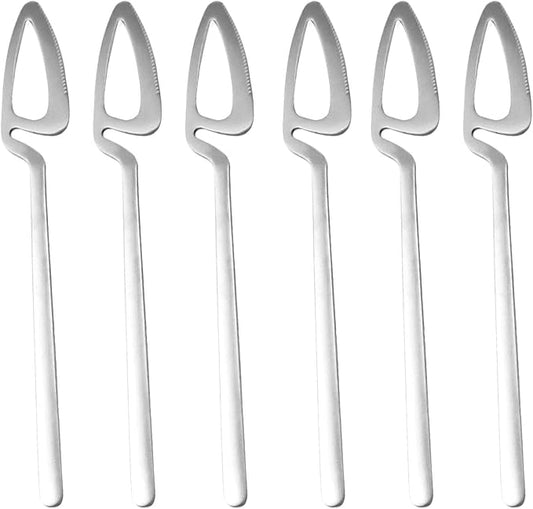 6pcs Dinner Knives,6-Piece Knife Set, Stainless Steel Dinner Knives Set Matte Silver Flatware Set