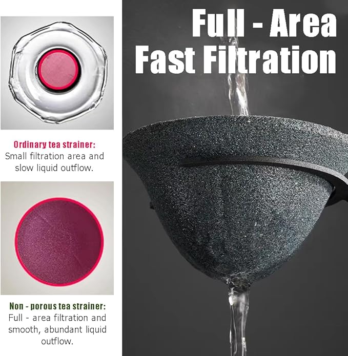 Ceramic Stone Coffee Filter,Japanese Non-porous Coffee Dripper,Reusable Loose Tea Precision Strainer for Home Office Tea Coffee Making