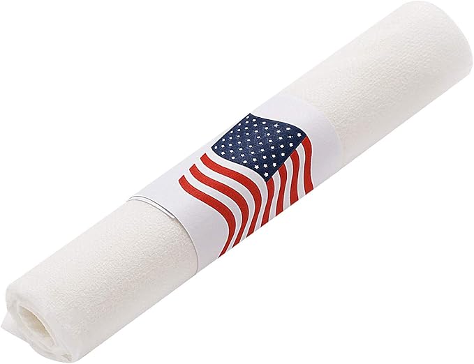 Gmark Paper Napkin Band Box of 2500, Paper Napkin Rings self Adhesive (US Flag) GM1109