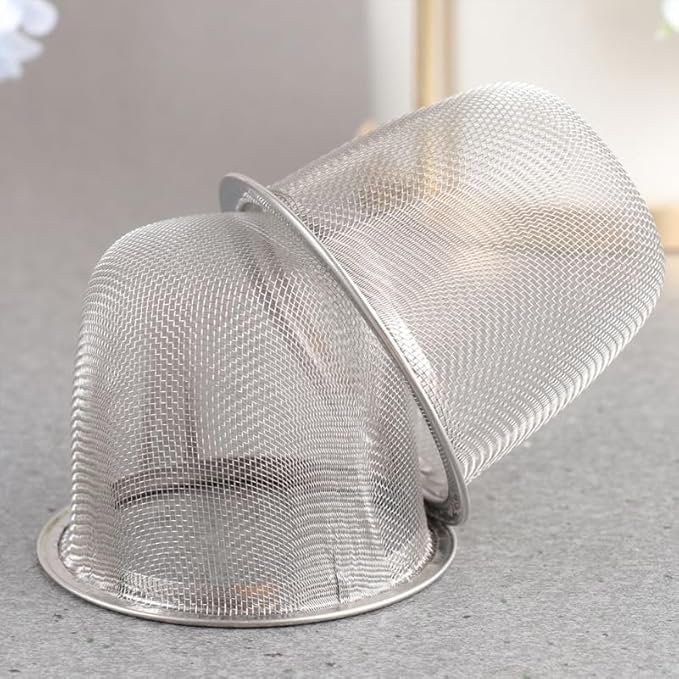 Hemoton 10pcs Stainless Steel Tea Infuser, Extra Fine Mesh Tea Strainer Insert for Loose Tea, Tea Steeper Basket Filter for Teapot, Mug, Cup