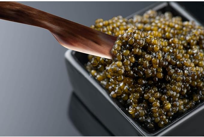 HIC Kitchen Caviar Spreader, Handcrafted in the United Kingdom, Responsibly Sourced Ankole Cow Horn, 5.75-Inch