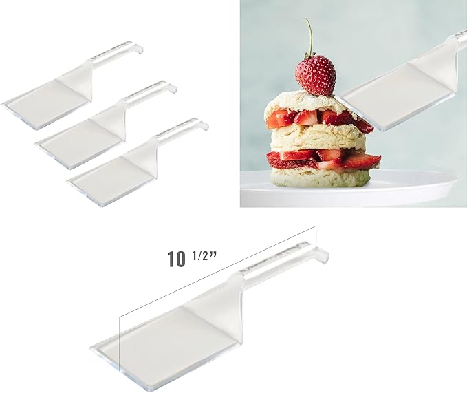 Disposable Plastic Serving Cutlery, Flatware Set, Dinnerware for Wedding, Birthday Party & Other Occasions (Clear, Spatulas (48 Spatulas))