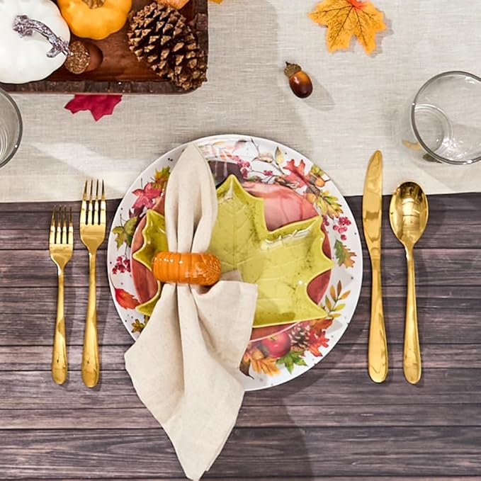 Set of 4 Appetizer Plates - Fall Leaves