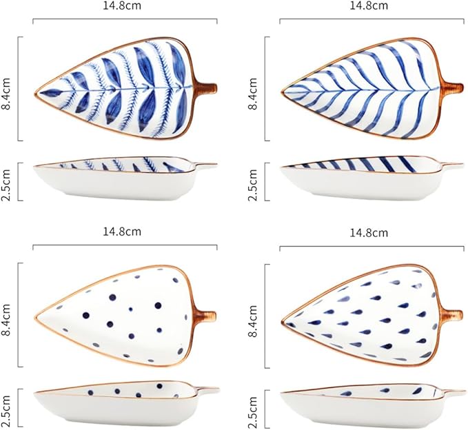 Mobestech 3pcs Ceramic Sauce Dish Random Style Seasoning Plates for Appetizers for Home Catering Anti-slip Design and Versatile for Sauces and Spices