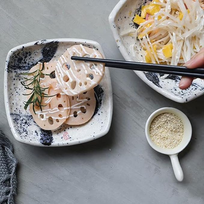 Appetizer Bowls Ceramic Sauce Plate 10 Oz Soy Sauce Dipping Plate Sushi Ketchup Snack Dessert or Appetizer Sauce Plate for Kitchen Home Restaurant Hotel Salad Bowls (Size : 5.31x1.57in)