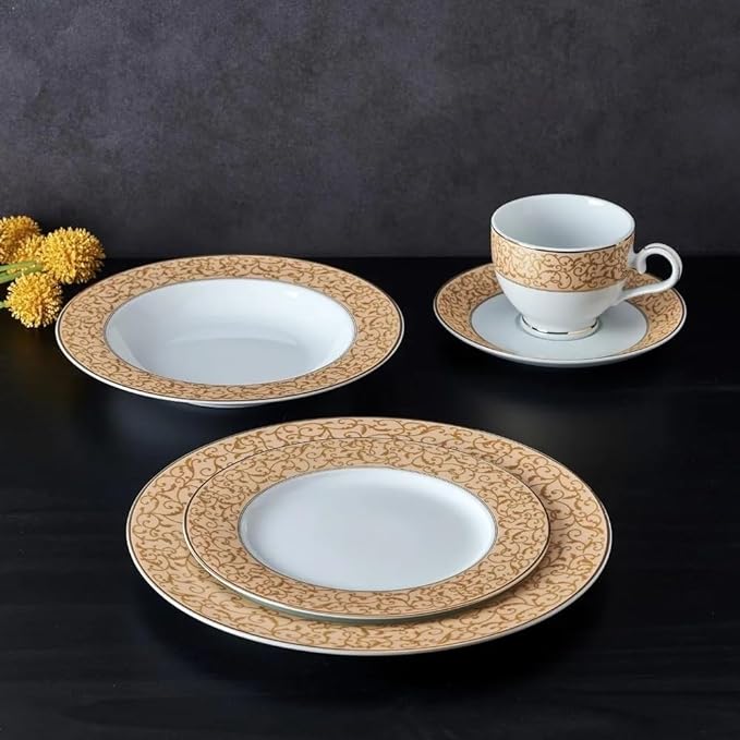 40-Piece Dinnerware Set Plate Set Plates Dinner Sets Kitchen Tableware Ceramic Dishes to Eat Food Dining