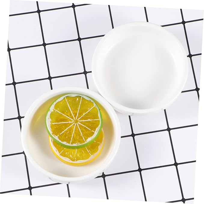 Cabilock 3pcs Ceramic Sauce Dish Matte White Stylish Seasoning Plates for Condiments Dipping Appetizers Snacks Versatile for Home and Restaurant Use