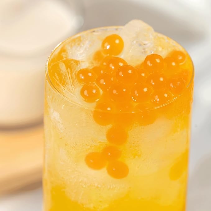 Tea Zone [1 Pound] Passion Fruit Popping Pearls, Bursting Pearls for Teas, Shakes, Smoothies, Dessert Toppings