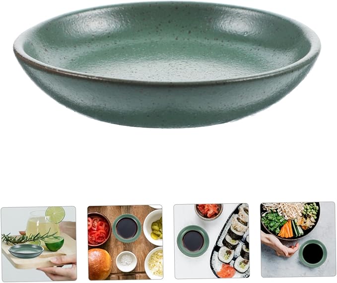 Ceramic Appetizer Plates Round Snack Serving Dish for Fruits Candy and Biscuits Sturdy Decorative Plate for Home and Restaurant Use Chic Design and Easy to Clean