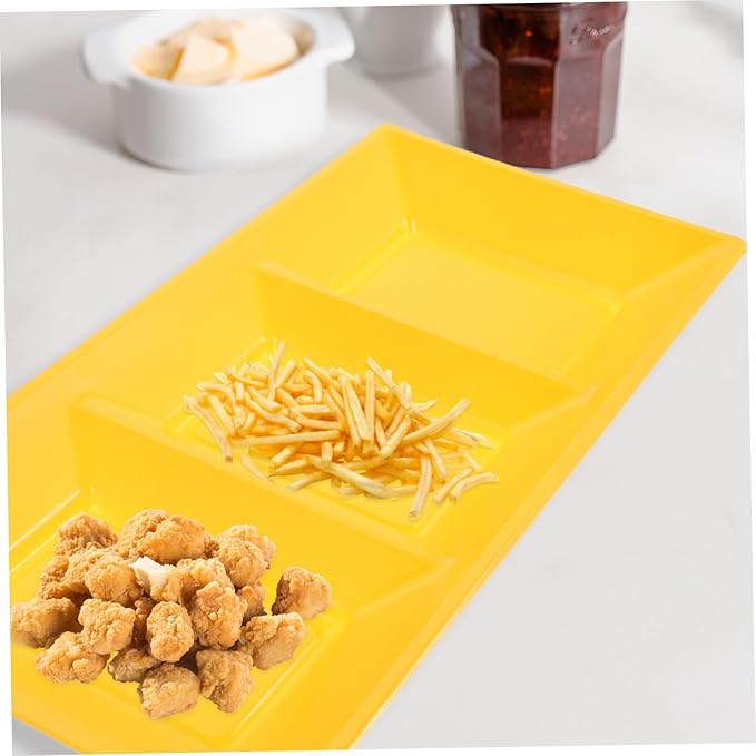 Mobestech 30pcs Plastic Divided Tray Serving Dish for Snacks Appetizers Desserts Easy to Clean Maintain for Parties Family Gatherings and Restaurants