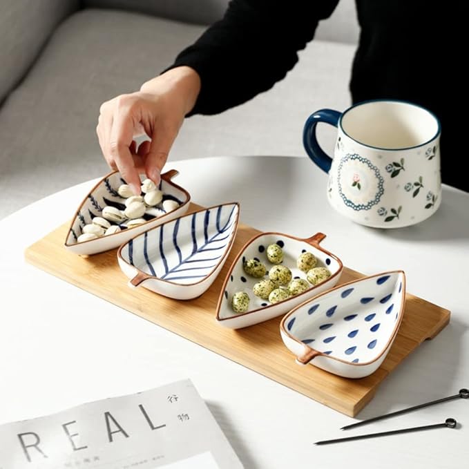 Dipping Sauce Bowls Appetizer Bowls Creative Polka Dot Pattern Snack Plate Modern Fruit Plate Snack Fruit Dried Fruit Dessert Dessert Cookie Plate Appetizer Plate Ceramic Dip Bowls Dipping Sauce Bowls