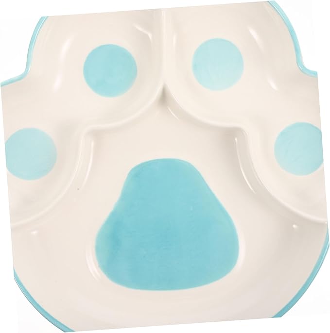 Multi-grid Boy Girl Food Plate Decorative Ceramic Plate Breakfast Divided Sections