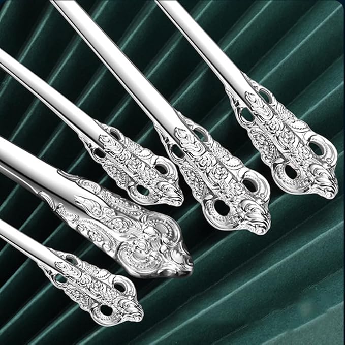 60 Piece Flatware Set for 12, Luxury Silverware Set, 18/10 Stainless Steel Vintage Flatware Cutlery Utensil Set Include Knife Fork Spoon, Mirror Polished, Dishwasher Safe
