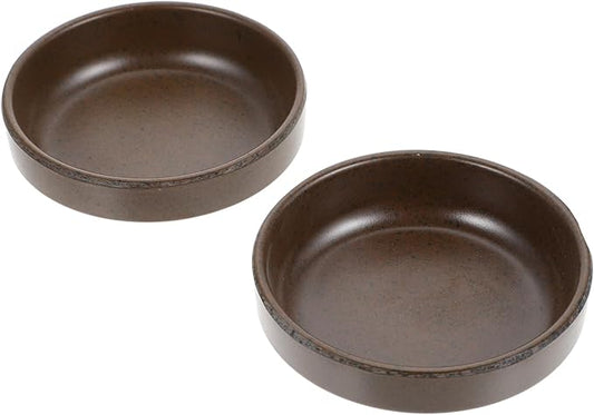 2Pcs Korean Style Dipping Dishes Small Appetizer Plates for Sauces and Seasonings Ceramic Condiment Bowls for BBQ Hot Pot and Kitchen Use