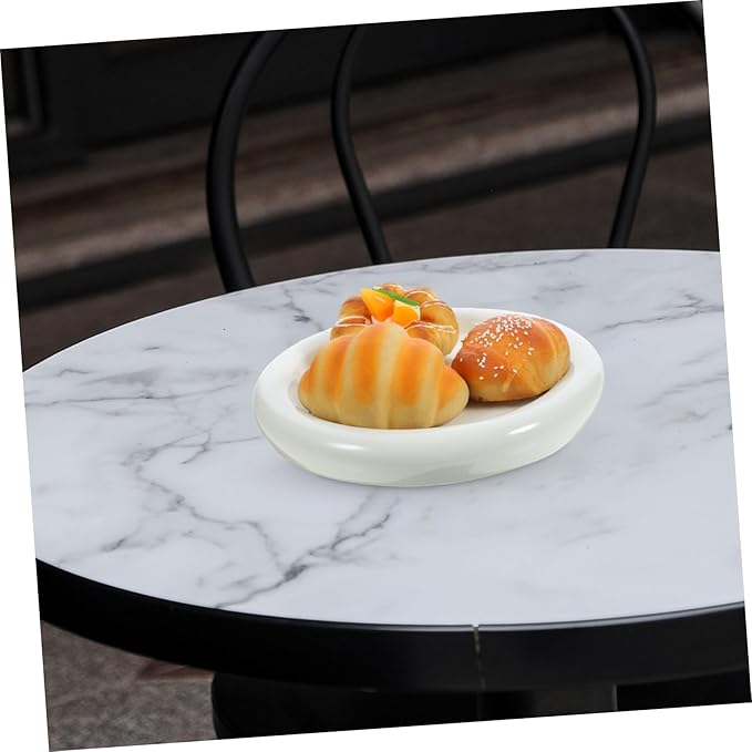 Ceramic Decorative Serving Plate Round Food Dish for Appetizers Desserts and Snacks Break Resistant and Easy to Clean Versatile Use for Parties and Everyday Dining