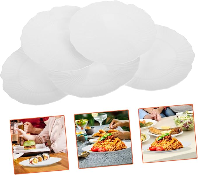 Cabilock Petal Plate Bowl Decorative Dinner Plates Ceramic Dessert Serving Trays for Wedding Home Decor
