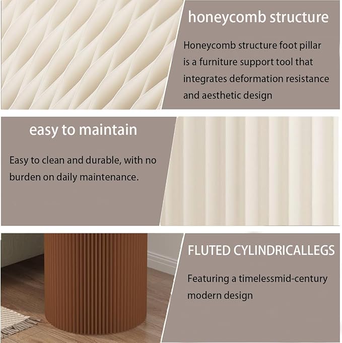23.6 Inch Round Side Table with Detachable Kraft Paper Base – Modern Portable Accent & End Table, Space-Saving Nightstand for Small Spaces, Apartment, Bedroom, Living Room (White)