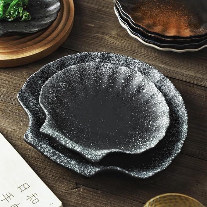 Appetizer Plates Japanese Style Ceramic Western Food Plate Flat Plate Home Retro Dish Plate Dessert Cake Plate Cheap Plates