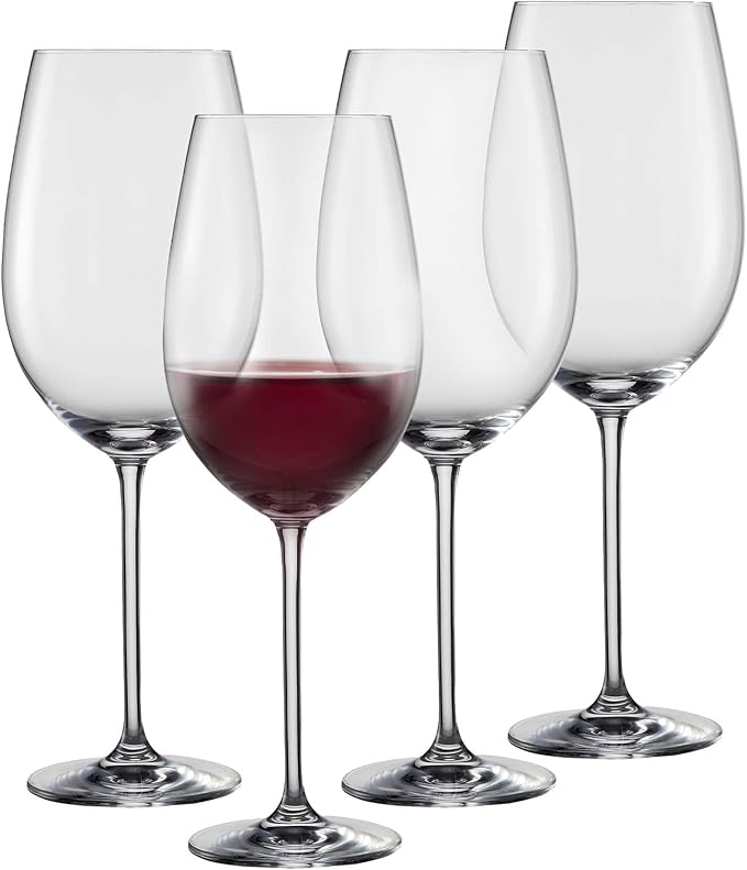 SCHOTT ZWIESEL Vinos Bordeaux Red Wine Glass (Set of 4), Bordeaux Glasses for Red Wine, Dishwasher-Safe Tritan Crystal Glasses, Made in Germany (26 Ounce)