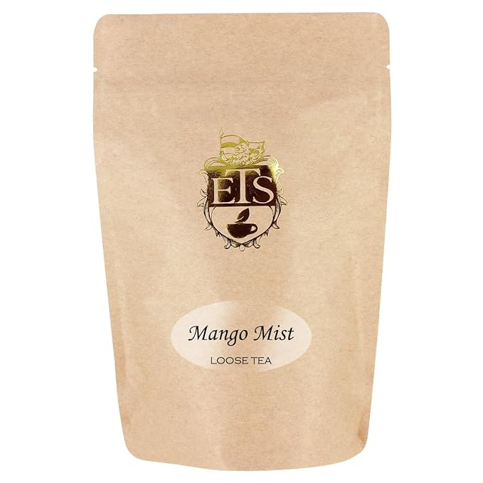 Mango Mist Black Tea Pouches - 4oz | Loose Leaf Pouch | Naturally Flavored Ceylon Black Tea | Smooth Refreshing Tropical Mango Taste | No Artificial Flavors
