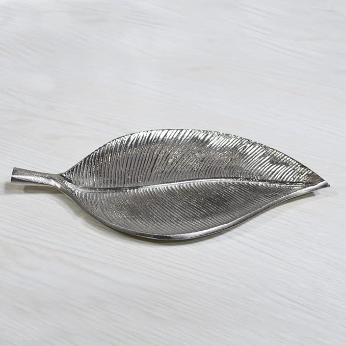BBH Home's Handmade Silver Novelty Shaped Aluminium Tray 10.82 x 6.10 x 0.78 AMBBVK037AB2020