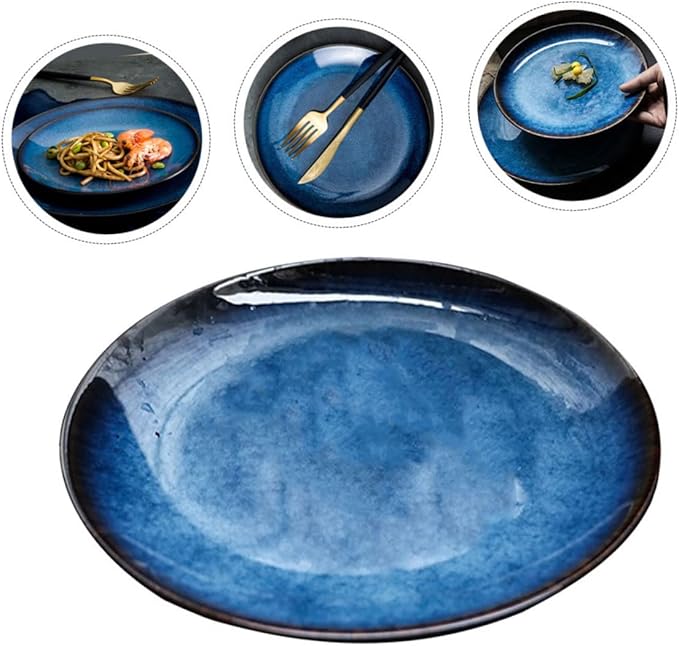 Fine Steak Plate Ceramic Serving Dish Snack Plate for Elegant Tableware Use